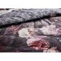 Platinum Marbella Charcoal Printed Velvet Quilt Cover Set | Super King Bed | Charcoal